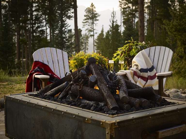 Handcrafted Breck Ironworks fire feature installation