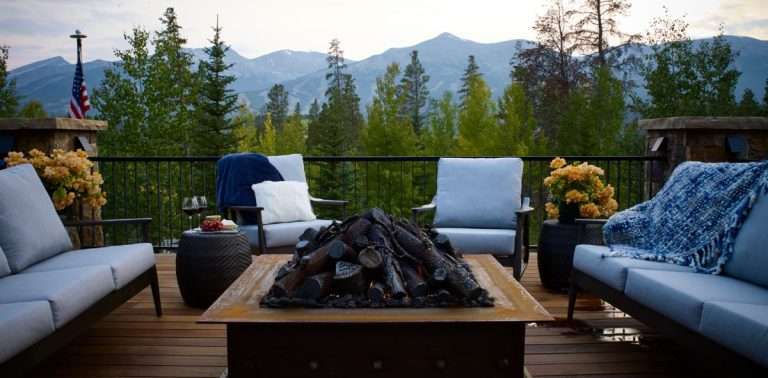 Handcrafted Breck Ironworks fire feature installation