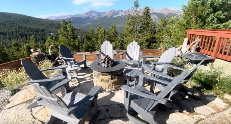 Handcrafted Breck Ironworks fire feature installation