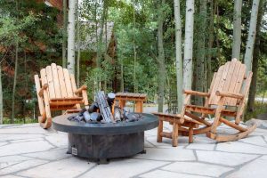 fire pit on a Imperial Landscape patio