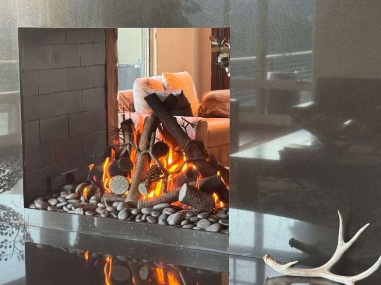 fire place see through from both sides